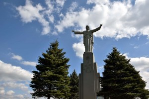 Christus-Statue in Karpatenvorland