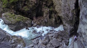 Wasserfall am Ende der Klamm