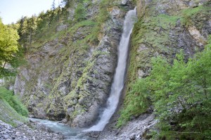 Wasserfall am Ende der Klamm