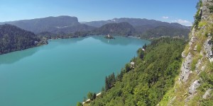 Ausblick von der Burg Bled