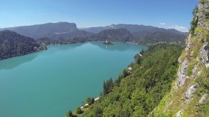Ausblick von der Burg Bled