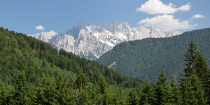 Ausblick auf die slowenischen Alpen