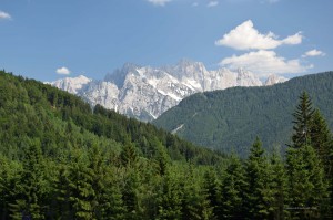Ausblick auf die slowenischen Alpen