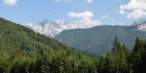 Ausblick auf die slowenischen Alpen