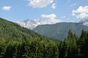 Ausblick auf die slowenischen Alpen