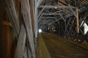 Holzbrücke über den Rhein