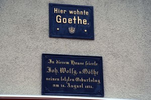 Hier wohnte Goethe
