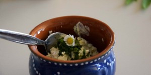 Frischkäsecreme mit Wildkräutern