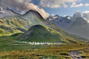 Wohnmobile auf dem Col du Lautaret