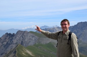 Michael Moll vor dem Mont Blanc