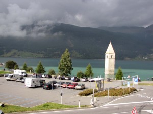 Parkplatz am Reschensee
