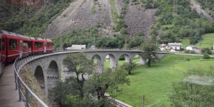 Viadukt vom Bernina-Express