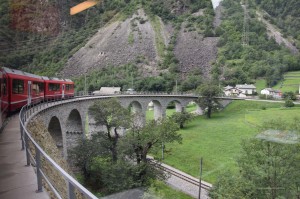 Viadukt vom Bernina-Express