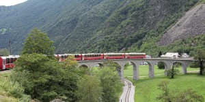 Viadukt vom Bernina-Express