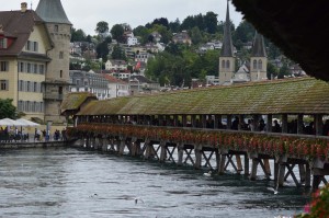 Holzbrücke in Luzern