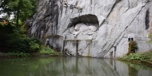 Löwenskulptur in Luzern