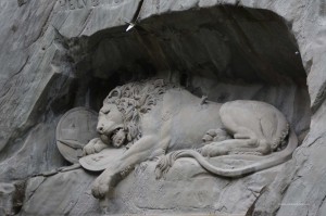 Löwenskulptur in Luzern