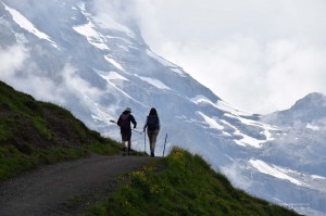 Wanderer in den Alpen