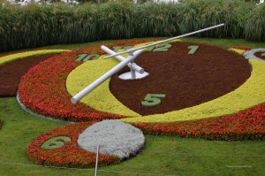 Blumenuhr in Genf