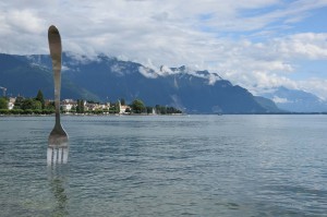 Gabel im Genfersee