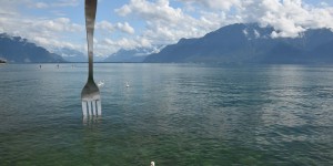 Gabel im Genfersee