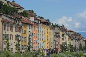 Hausfassade am Isere-Ufer