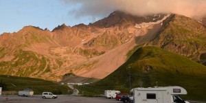 Wohnmobile am Col du Lautaret