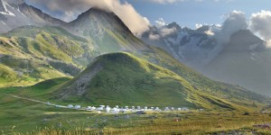 Wohnmobile am Col du Lautaret