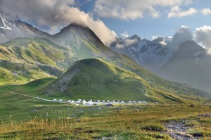 Wohnmobile am Col du Lautaret