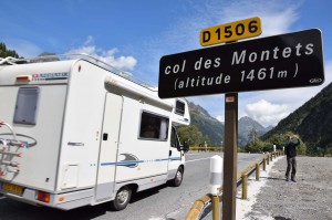 Wohnmobil in den Alpen