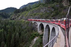 Fahrt über das Viadukt