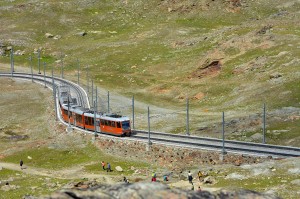 Die Gornergratbahn ist eine Zahnradbahn