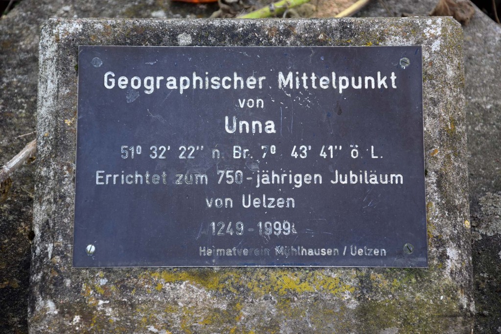 Geografischer Mittelpunkt von Unna