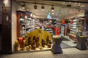 Krippe im Schaufenster