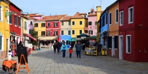 Eine Piazza in Burano