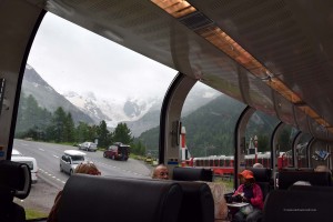 Gletscher vom Bernina-Express aus gesehen