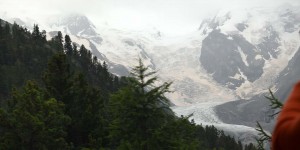 Gletscher vom Bernina-Express aus gesehen