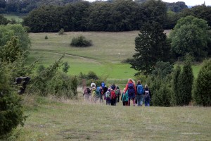 Wanderer am Kalvarienberg