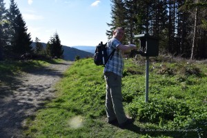 Michael Moll an der Stempelstelle