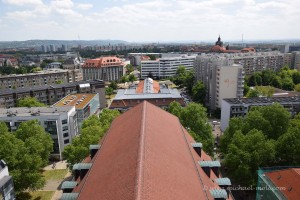 Dreikönigskirche von oben