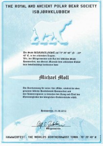 Zertifikat des Eisbärenclubs
