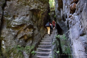 Wanderer in den Schwedenlöchern