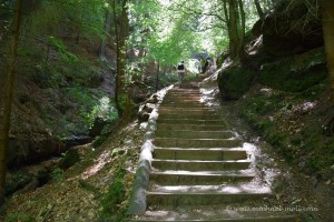 Treppen auf dem Wanderweg