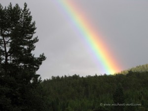 Regenbogen bei der Ankunft