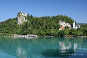 Bled mit Burg und Kirche