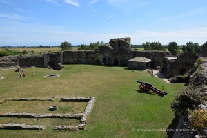 Innenhof von Pevensey Castle