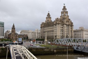 Historische Häuser im Hafen von Liverpool
