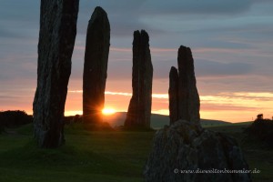 Ring of Brodgar bei Sonnenuntergang