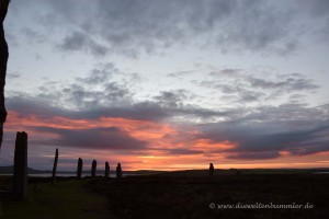 Ring of Brodgar in Abendstimmung
