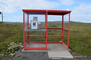 Normale Haltestelle auf den Shetland-Inseln